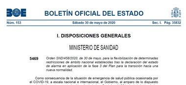 El BOE publica la normativa de la Fase 3, en la que Galicia aún no ha entrado 