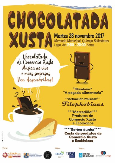 Lugo xusta celebra la segunda Chocolatada Xusta el próximo martes en el Mercado da Terra