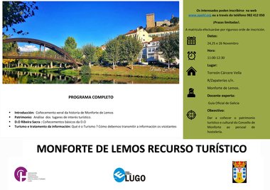 Nuevo curso: Monforte, recurso turístico