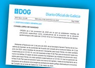 Publicadas en el DOG las medidas de prevención anunciadas por la Xunta de Galicia
