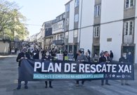 Marcha de la hostelería gallega en Santiago para pedir la puesta en marcha del Plan de Rescate
