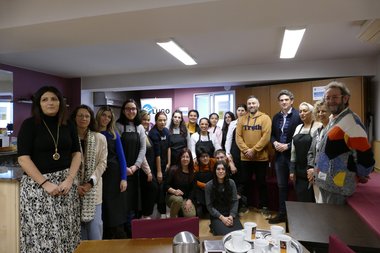 The delegado territorial of the Xunta de Galicia in Lugo visited the students of the Programa Integrado de Empleo de la Apehl