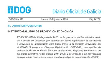 IG300E - Ayudas a proyectos de digitalización para hacer frente a la situación provocada por la covid-19
