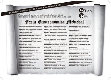 Fin de semana de sabor medieval en Monforte de Lemos