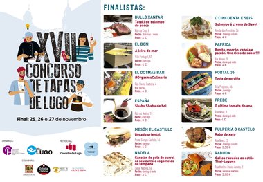 The public of the XVII Concurso de Tapas de Lugo chose to his 12 finalists