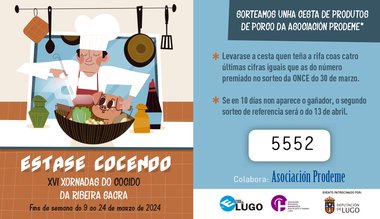Conocemos el número premiado con la cesta de productos de cerdo entre todas las rifas del XVI Estase Cocendo